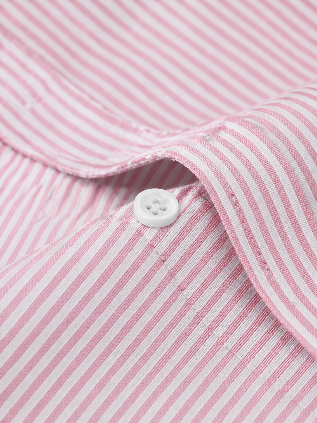 Men’s Pink & White Vertical Striped Full Sleeve Casual Shirt