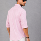 Men’s Pink & White Vertical Striped Full Sleeve Casual Shirt