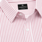 Men’s Pink & White Vertical Striped Full Sleeve Casual Shirt