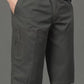 Men’s Charcoal Grey Utility Capri Shorts – Relaxed Fit Casual Below Knee Shorts