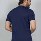 Men’s Navy Blue Los Angeles Printed Textured T-Shirt