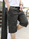 Men’s Charcoal Grey Utility Capri Shorts – Relaxed Fit Casual Below Knee Shorts
