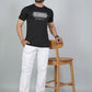 Men’s Black Los Angeles Printed Textured T-Shirt