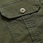Men’s Cargo Jacket Shirt | 100% Cotton | 2 Pocket Utility Overshirt | Casual & Outdoor Wear | Breathable & Lightweight Fabric