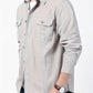 Men’s Cargo Jacket Shirt | 100% Cotton | 2 Pocket Utility Overshirt | Casual & Outdoor Wear | Breathable & Lightweight Fabric