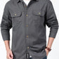 Men’s Green Utility Casual Shirt – Premium Full Sleeve Relaxed Fit Shirt