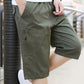 Men’s Olive Green Utility Capri Shorts – Relaxed Fit Casual Below Knee Shorts