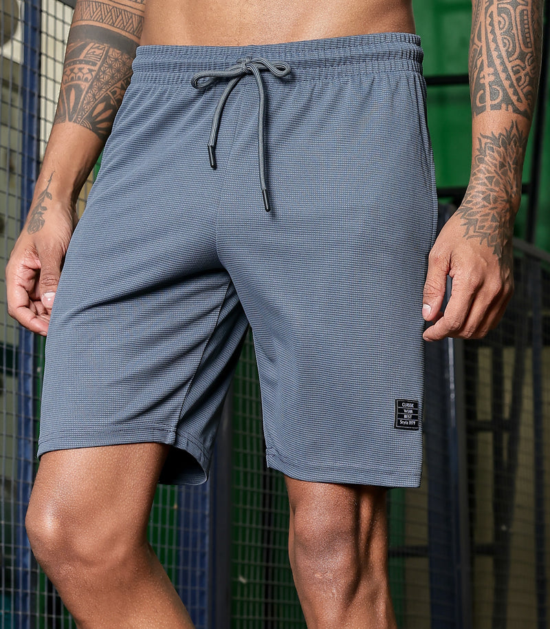 Men's Casual Slim Fit Shorts[GREY] | Stylish Above Knee Shorts with Elastic Waist | Summer Wear for Gym, Lounge, Travel & Outdoor