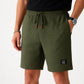 Men’s Green Waffle Texture Shorts – Relaxed Fit Casual Shorts