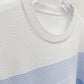 Men's Sky Blue Striped Knitted T-Shirt
