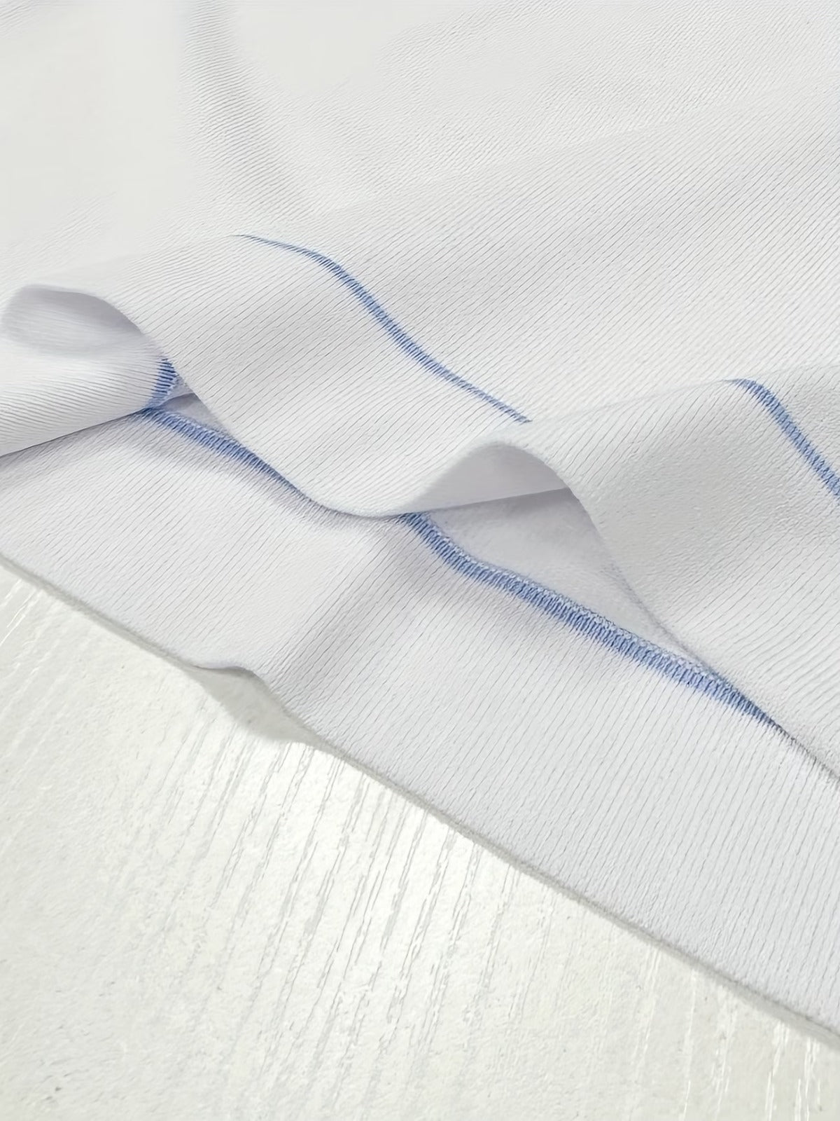 Men's Sky Blue Striped Knitted T-Shirt