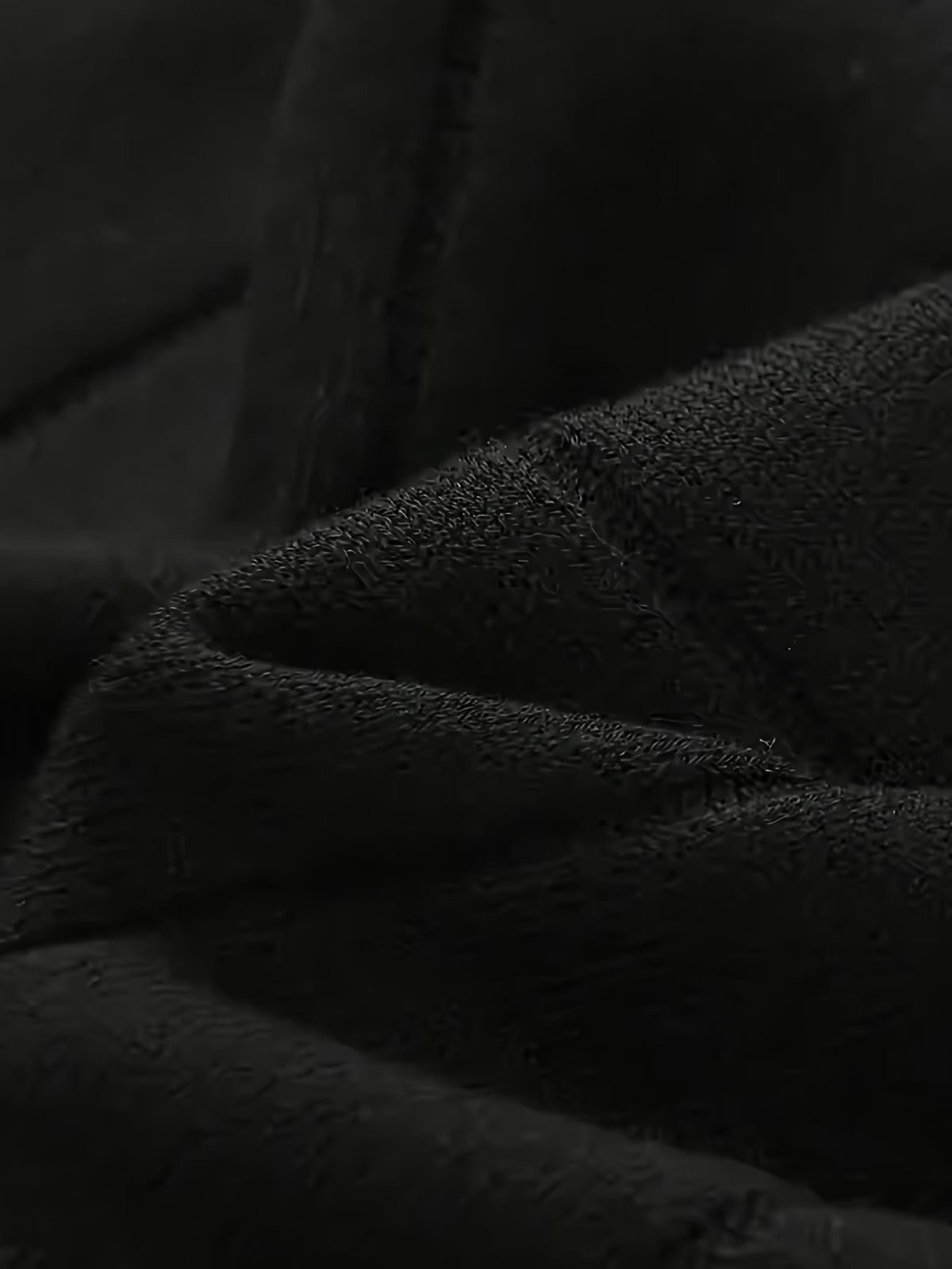 Men's Black Textured Knitted T-Shirt
