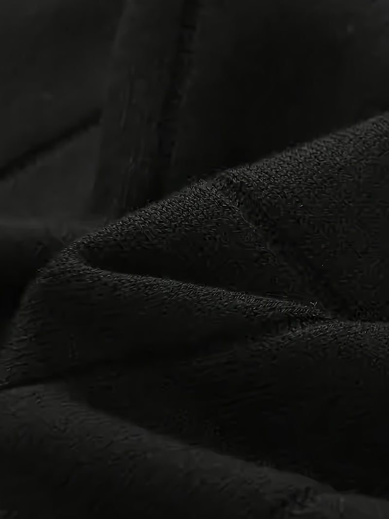 Men's Black Textured Knitted T-Shirt