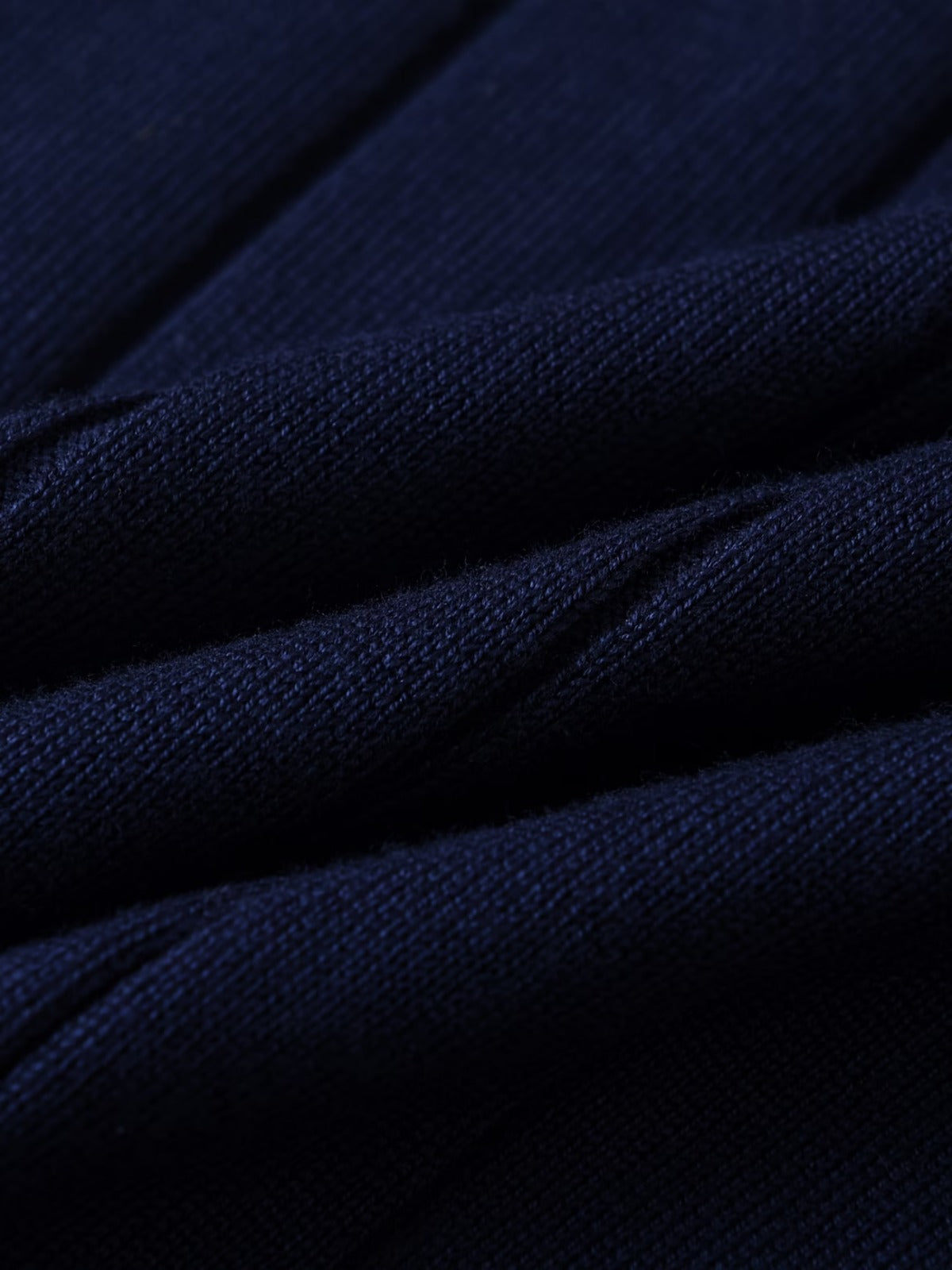 Men's Navy Blue Textured Knitted T-Shirt