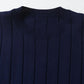 Men's Navy Blue Textured Knitted T-Shirt