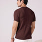 Men's Brown Textured Knitted T-Shirt