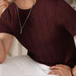 Men's Brown Textured Knitted T-Shirt