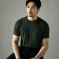 Men's Beige Textured Knitted T-Shirt