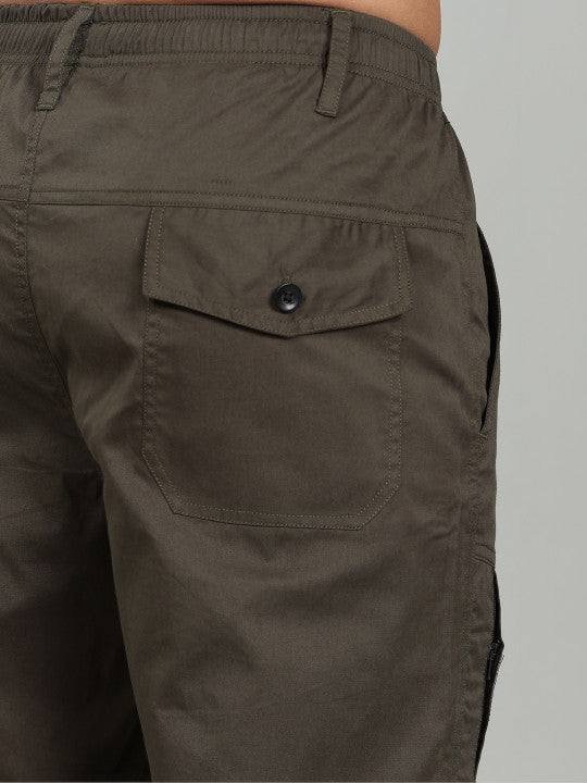 Men’s Green Utility Capri Shorts – Relaxed Fit Casual Below Knee Shorts