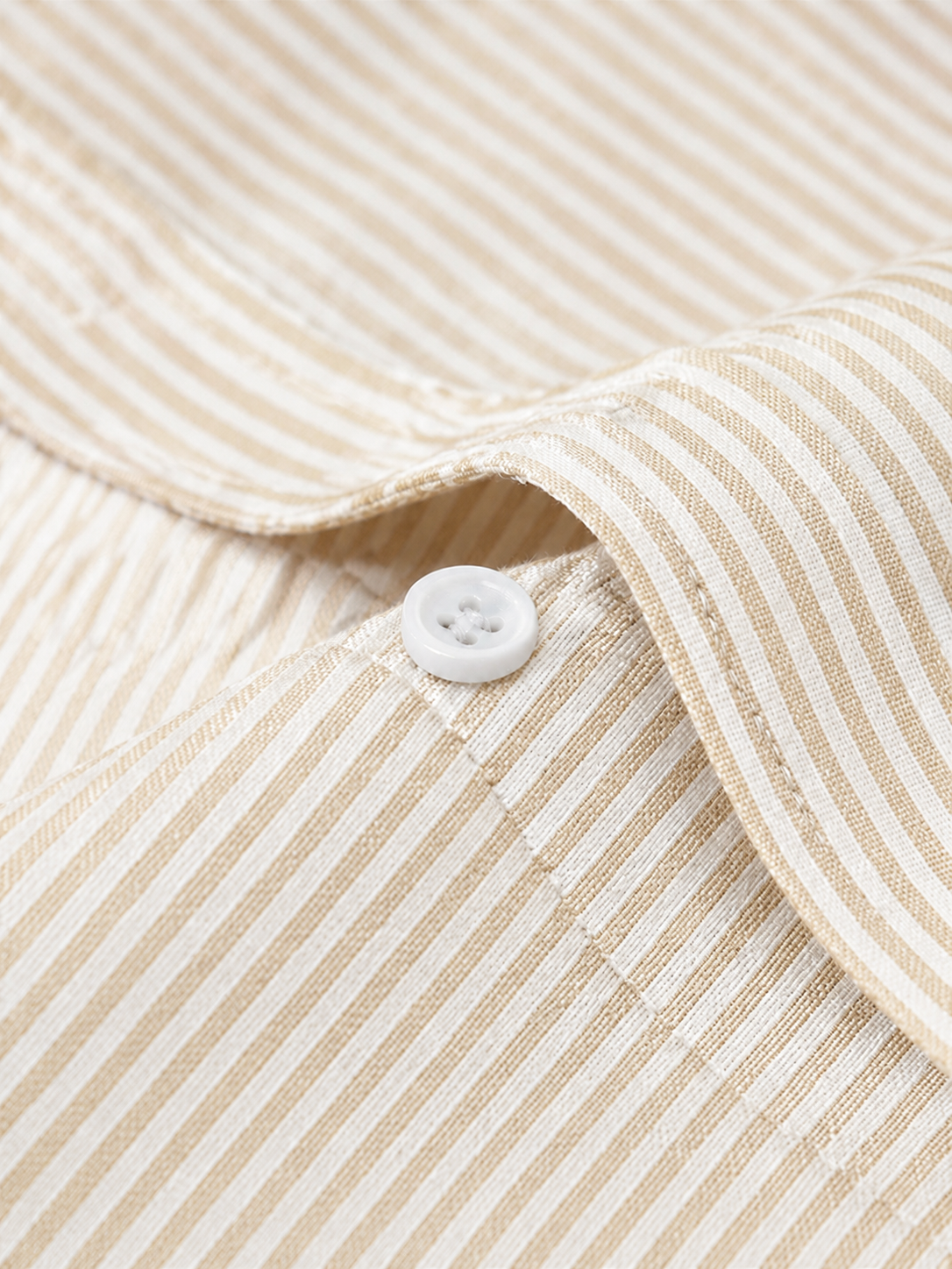 Men’s Yellow & White Vertical Striped Full Sleeve Casual Shirt