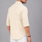 Men’s Yellow & White Vertical Striped Full Sleeve Casual Shirt