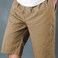 Men’s Khaki Utility Capri Shorts – Relaxed Fit Casual Below Knee Shorts