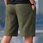 Men’s Green Waffle Texture Shorts – Relaxed Fit Casual Shorts