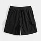 Men’s Black Ribbed Casual Shorts – Premium Textured Summer Shorts