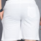 Men’s White Micro Texture Shorts – Relaxed Fit Casual Summer Shorts