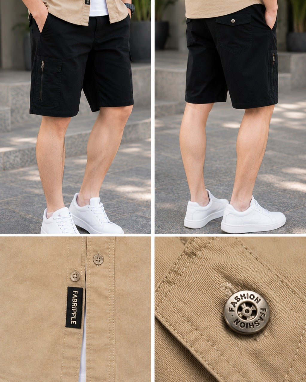 Men’s Khaki Utility Casual Full Sleeve Shirt