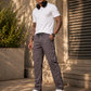 Men’s Dark Grey Utility Cargo Pants – Relaxed Streetwear Fit