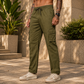 Men’s Green Cargo Pants – Relaxed Fit Utility Streetwear Trousers