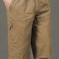 Men’s Khaki Utility Capri Shorts – Relaxed Fit Casual Below Knee Shorts
