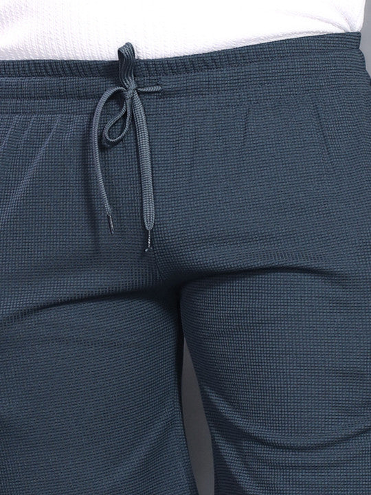 Men’s Slate Grey Waffle Texture Shorts – Relaxed Fit Casual Shorts