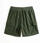 Men’s Green Ribbed Texture Shorts – Relaxed Fit Casual Cargo Style Shorts