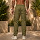 Men’s Green Cargo Pants – Relaxed Fit Utility Streetwear Trousers