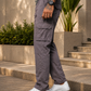 Men’s Dark Grey Utility Cargo Pants – Relaxed Streetwear Fit
