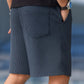 Men’s Blue Textured Casual Shorts – Relaxed Fit Summer Shorts
