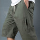 Men’s Olive Green Utility Capri Shorts – Relaxed Fit Casual Below Knee Shorts