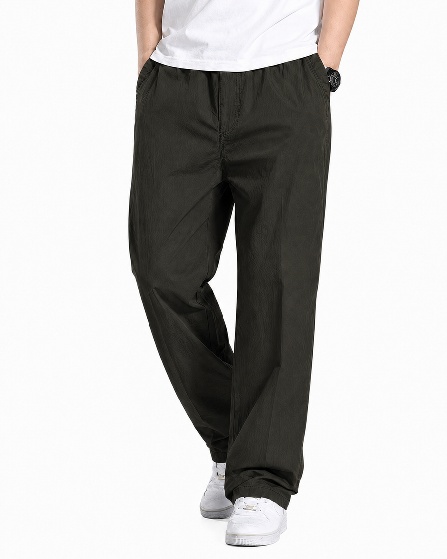 Fabripple Men's Olive Green Casual Trousers