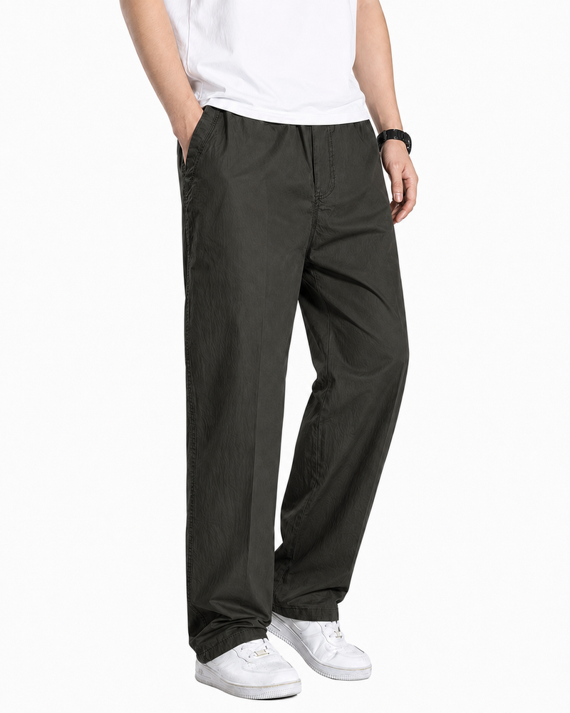 Fabripple Men's Olive Green Casual Trousers