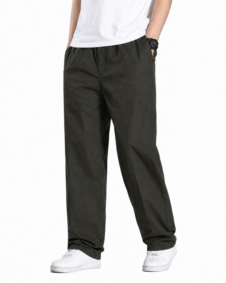 Fabripple Men's Olive Green Casual Trousers