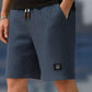 Men’s Blue Textured Casual Shorts – Relaxed Fit Summer Shorts