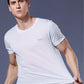 Fabripple Men's White Dry Fit Sports T-Shirt