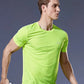 Men's Fluorescent Green Dry Fit Sports T-Shirt