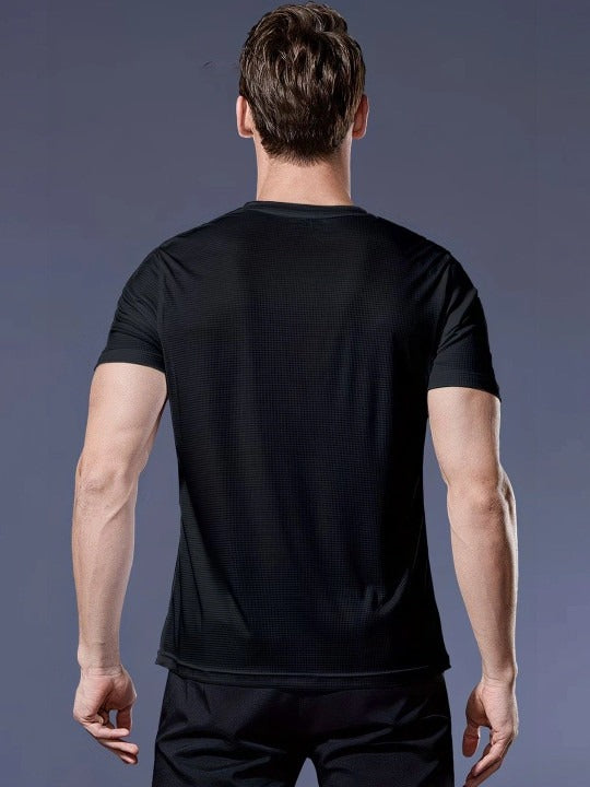 Men's Black Dry Fit Sports T-Shirt