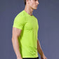Men's Fluorescent Green Dry Fit Sports T-Shirt