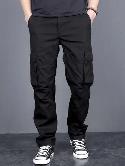 Fabripple Men’s Black Utility Cargo Pants