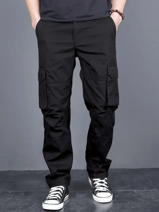 Fabripple Men’s Black Utility Cargo Pants