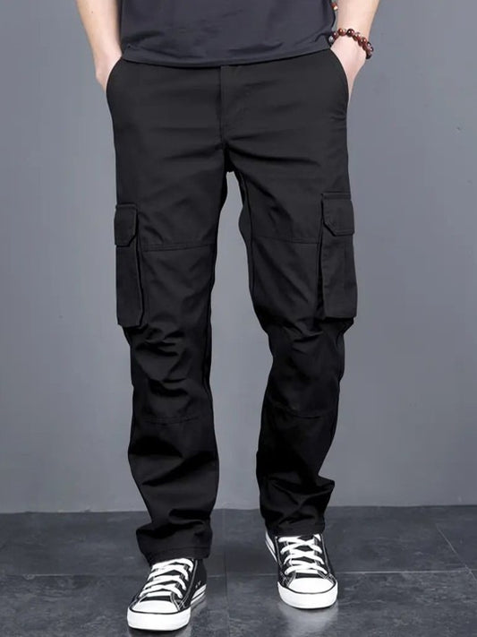 Fabripple Men’s Black Utility Cargo Pants